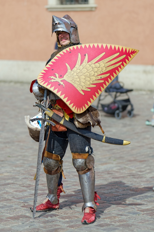 Man in warrior costume
